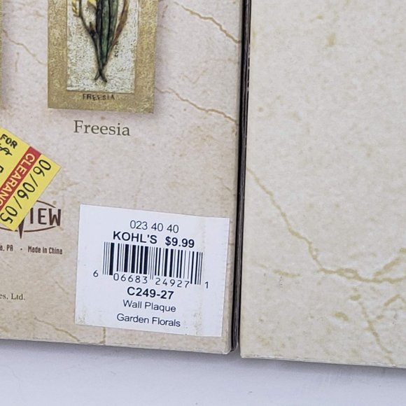 New View Cheri Blum Wall Plaque Decor Flowers Garden Field Set of 4 - Picture 6 of 9